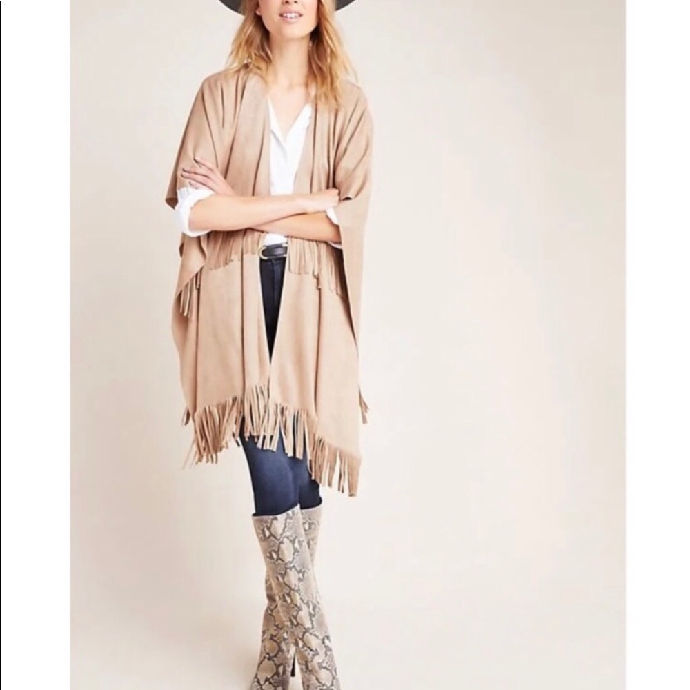 Faux suede wrap